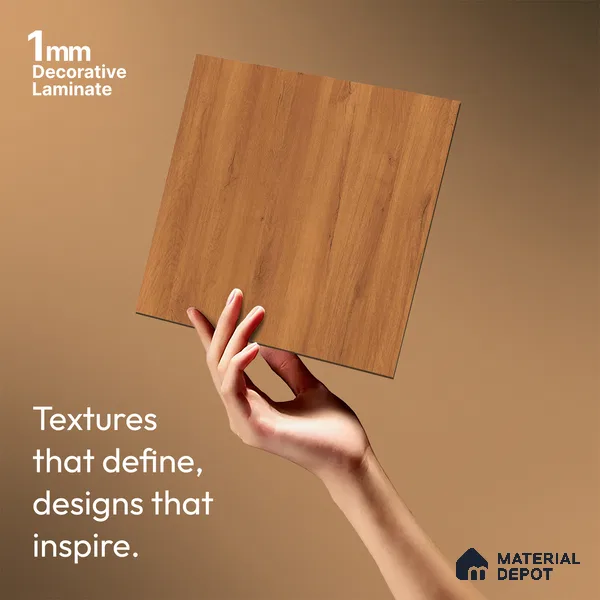 Wooden Look LM 02864 Dessertian 8 ft x 4 ft Zero Soft Matt Finish Decorative Laminate - 1 mm | Suitable for TV Unit, Wardrobe, Kitchen Cabinets