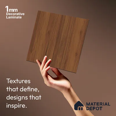 Wooden Look LM 02865 Tribcano 8 ft x 4 ft Zero Soft Matt Finish Decorative Laminate - 1 mm | Suitable for TV Unit, Wardrobe, Kitchen Cabinets