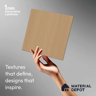 Wooden Look LM 02866 Drum Stick 8 ft x 4 ft Zero Soft Matt Finish Decorative Laminate - 1 mm | Suitable for TV Unit, Wardrobe, Kitchen Cabinets