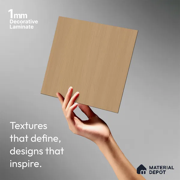 Wooden Look LM 02866 Drum Stick 8 ft x 4 ft Zero Soft Matt Finish Decorative Laminate - 1 mm | Suitable for TV Unit, Wardrobe, Kitchen Cabinets