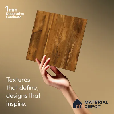 Wooden Look LM 02873 Boston Russet 8 ft x 4 ft Zero Soft Matt Finish Decorative Laminate - 1 mm | Suitable for TV Unit, Wardrobe, Kitchen Cabinets