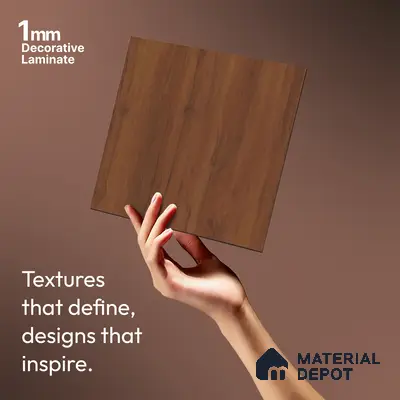 Wooden Look LM 02875 Cinnamon 8 ft x 4 ft Zero Soft Matt Finish Decorative Laminate - 1 mm | Suitable for TV Unit, Wardrobe, Kitchen Cabinets