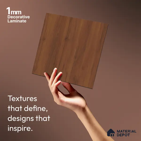 Wooden Look LM 02875 Cinnamon 8 ft x 4 ft Zero Soft Matt Finish Decorative Laminate - 1 mm | Suitable for TV Unit, Wardrobe, Kitchen Cabinets