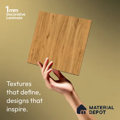 Wooden Look LM 02892 Swiss Woos Light 8 ft x 4 ft Zero Soft Matt Finish Decorative Laminate - 1 mm | Suitable for TV Unit, Wardrobe, Kitchen Cabinets