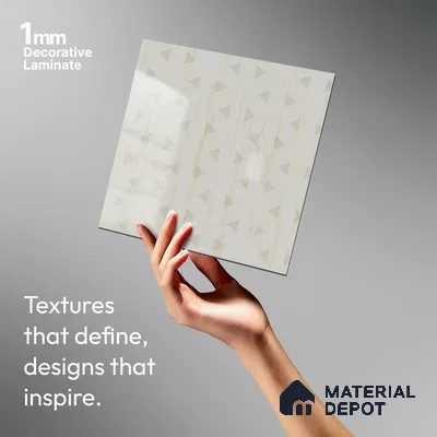 cream Marble Look LM 02926 8 ft x 4 ft Texture Finish Decorative Laminate - 1 mm | Suitable for TV Unit, Wardrobe, Kitchen Cabinets
