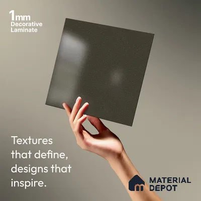 Textured Solid Look LM 02940 Metallic Brown 8 ft x 4 ft Textura Finish Decorative Laminate - 1 mm | Suitable for TV Unit, Wardrobe, Kitchen Cabinets
