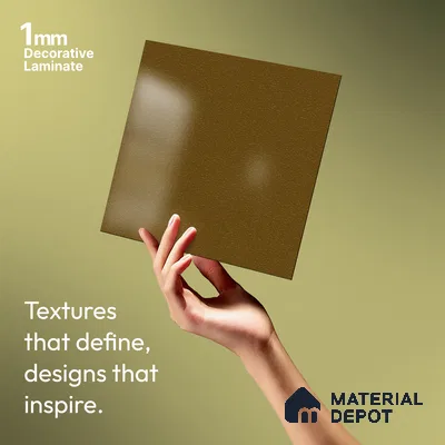 Textured Solid Look LM 02941 Metallic Coffee 8 ft x 4 ft Textura Finish Decorative Laminate - 1 mm | Suitable for TV Unit, Wardrobe, Kitchen Cabinets