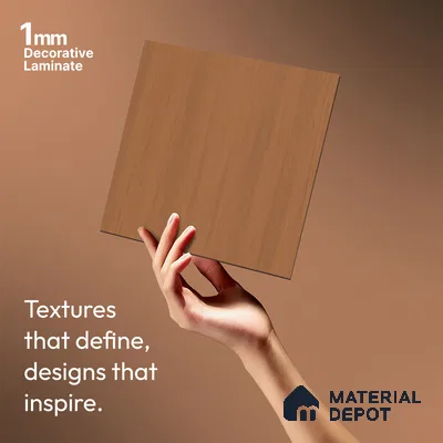 Wooden Look LM 02983 Criftone 8 ft x 4 ft Suede Finish Decorative Laminate - 1 mm | Suitable for TV Unit, Wardrobe, Kitchen Cabinets