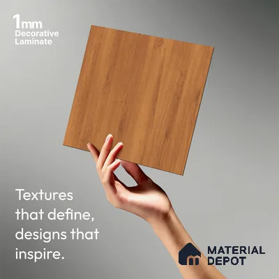 Wooden Look LM 02989 Dessertian 8 ft x 4 ft Suede Finish Decorative Laminate - 1 mm | Suitable for TV Unit, Wardrobe, Kitchen Cabinets