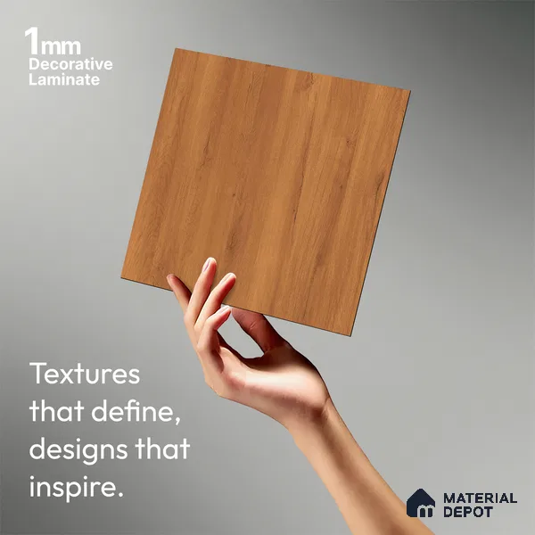 Wooden Look LM 02989 Dessertian 8 ft x 4 ft Suede Finish Decorative Laminate - 1 mm | Suitable for TV Unit, Wardrobe, Kitchen Cabinets