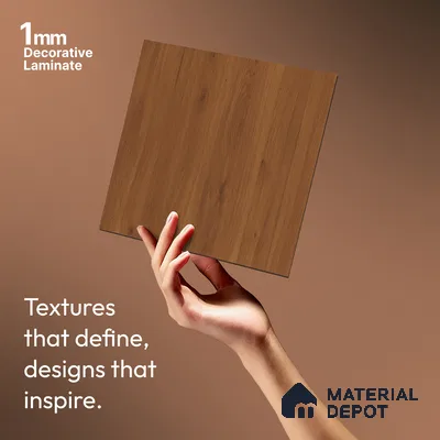 Wooden Look LM 02993 Cyprus 8 ft x 4 ft Suede Finish Decorative Laminate - 1 mm | Suitable for TV Unit, Wardrobe, Kitchen Cabinets