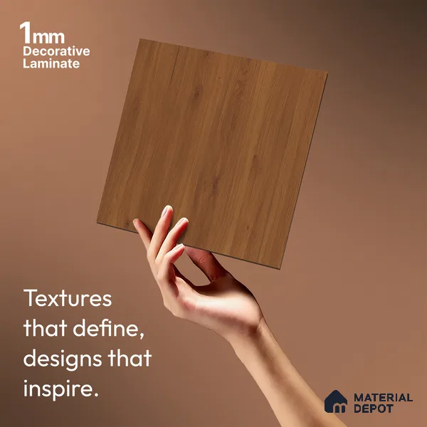 Wooden Look LM 02993 Cyprus 8 ft x 4 ft Suede Finish Decorative Laminate - 1 mm | Suitable for TV Unit, Wardrobe, Kitchen Cabinets