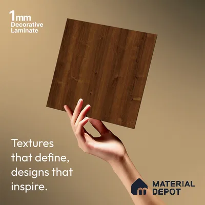 Wooden Look LM 03015 Rusted Maple 8 ft x 4 ft Suede Finish Decorative Laminate - 1 mm | Suitable for TV Unit, Wardrobe, Kitchen Cabinets