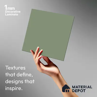 Cool Grey Solid Colors Look LM 03029 Aspire 8 ft x 4 ft Zero Soft Matt Finish Decorative Laminate - 1 mm | Suitable for Living Room, Kitchen, Office