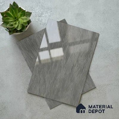 Stone Look LM 01702 Glossy Carrara 8 ft x 4 ft High Gloss Finish Decorative Laminate - 1 mm | Suitable for TV Unit, Wardrobe, Kitchen Cabinets