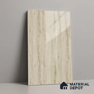 Wooden Look LM 01712 Indonesian Teak 8 ft x 4 ft High Gloss Finish Decorative Laminate - 1 mm | Suitable for TV Unit, Wardrobe, Kitchen Cabinets