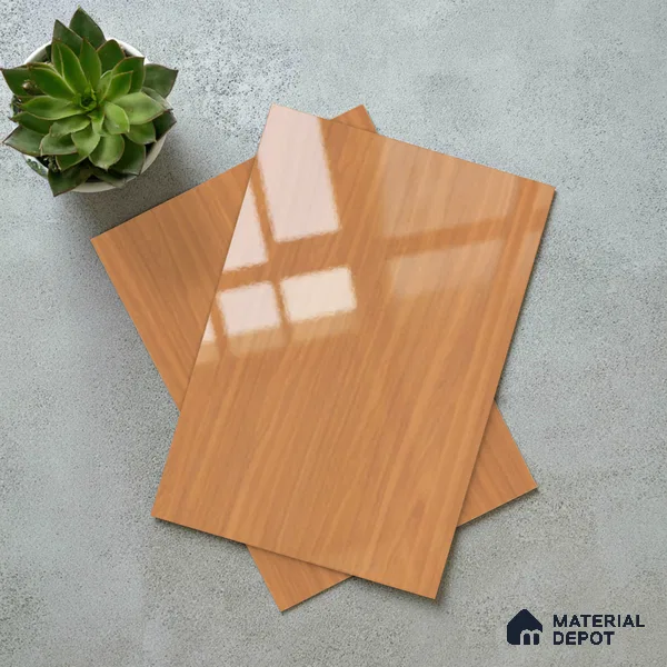 Wooden Look LM 15573 Mangrove Wood 8 ft x 4 ft High Gloss Finish Decorative Laminate - 1 mm | Suitable for TV Unit, Wardrobe, Kitchen Cabinets