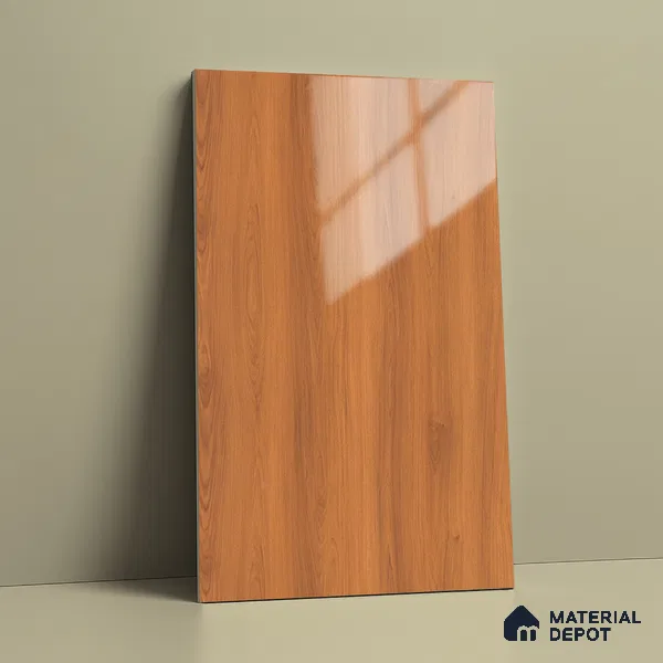 Wooden Look LM 15571 Varnished Bois 8 ft x 4 ft High Gloss Finish Decorative Laminate - 1 mm | Suitable for TV Unit, Wardrobe, Kitchen Cabinets