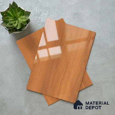 Wooden Look LM 15571 Varnished Bois 8 ft x 4 ft High Gloss Finish Decorative Laminate - 1 mm | Suitable for TV Unit, Wardrobe, Kitchen Cabinets