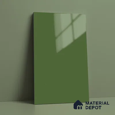 Solid Colors Look LM 01733 Parrot Green 8 ft x 4 ft High Gloss Finish Decorative Laminate - 1 mm | Suitable for Living Room, Kitchen, Office