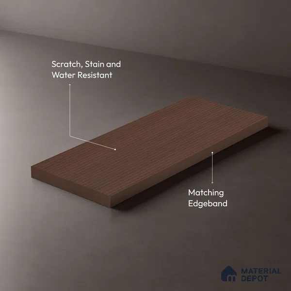 Wooden Fluted Look LM 01258 Redian 8 ft x 4 ft Bamboo Channel Finish Decorative Laminate - 1 mm | Suitable for TV Unit, Wardrobe, Kitchen Cabinets