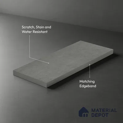 Stone Look LM 01268 Concrete Grey 8 ft x 4 ft Sand Stone Finish Decorative Laminate - 1 mm | Suitable for TV Unit, Wardrobe, Kitchen Cabinets