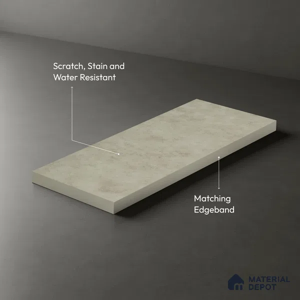 Marble Look LM 01271 Zarki Marble 8 ft x 4 ft Surenity Fusion Finish Decorative Laminate - 1 mm | Suitable for TV Unit, Wardrobe, Kitchen Cabinets