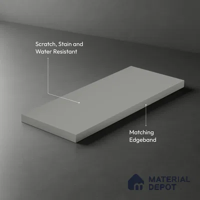 Textured Solid Look LM 02825 Light Grey 8 ft x 4 ft Stone Finish Decorative Laminate - 1 mm | Suitable for TV Unit, Wardrobe, Kitchen Cabinets