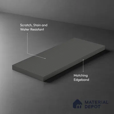 Charcoal Grey Fluted Solid Color Look LM 02843 Trout 8 ft x 4 ft Bamboo Channel Finish Decorative Laminate - 1 mm | Suitable for TV Unit, Wardrobe, Kitchen Cabinets