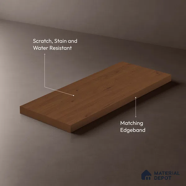Wooden Look LM 02850 Balsar Cherry 8 ft x 4 ft Zero Soft Matt Finish Decorative Laminate - 1 mm | Suitable for TV Unit, Wardrobe, Kitchen Cabinets