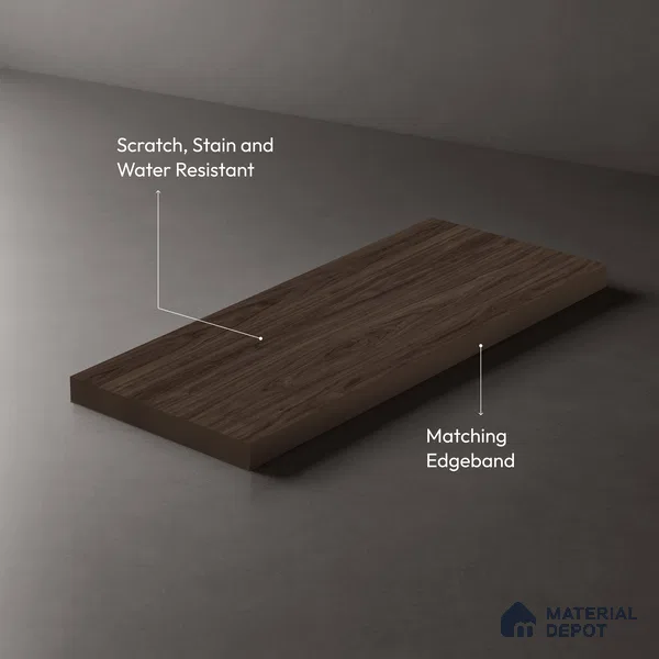 Wooden Look LM 02852 Umber 8 ft x 4 ft Zero Soft Oak Finish Decorative Laminate - 1 mm | Suitable for TV Unit, Wardrobe, Kitchen Cabinets