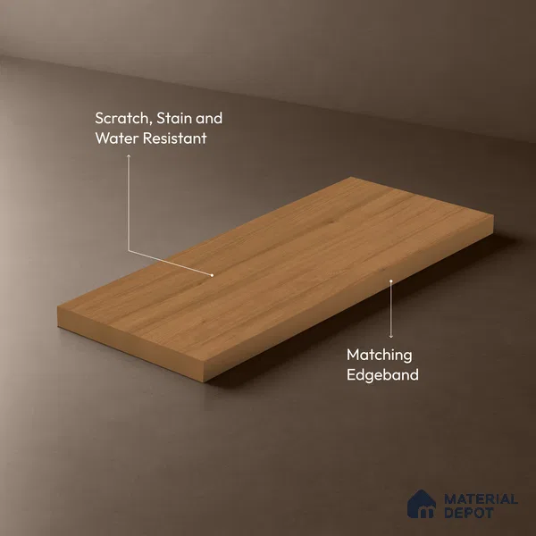 Wooden Look LM 02854 Alstonia 8 ft x 4 ft Zero Soft Oak Finish Decorative Laminate - 1 mm | Suitable for TV Unit, Wardrobe, Kitchen Cabinets