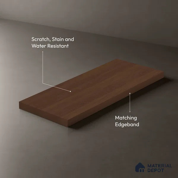 Wooden Look LM 02863 Almond 8 ft x 4 ft Hydra Bark Finish Decorative Laminate - 1 mm | Suitable for TV Unit, Wardrobe, Kitchen Cabinets