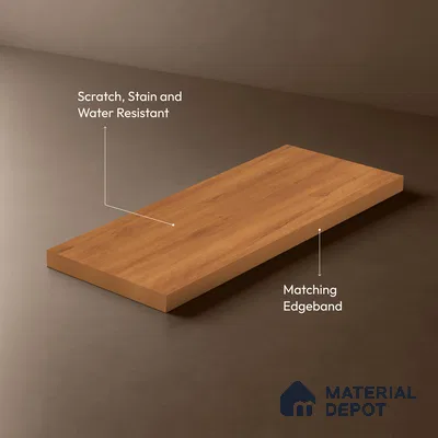 Wooden Look LM 02864 Dessertian 8 ft x 4 ft Zero Soft Matt Finish Decorative Laminate - 1 mm | Suitable for TV Unit, Wardrobe, Kitchen Cabinets