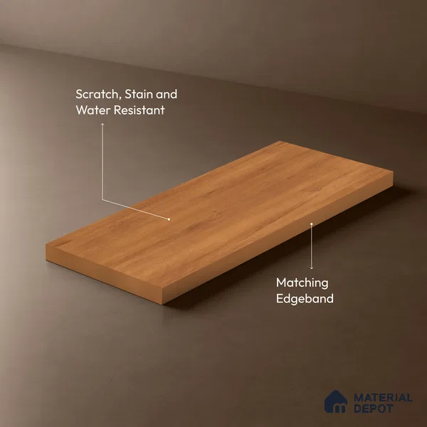 Wooden Look LM 02864 Dessertian 8 ft x 4 ft Zero Soft Matt Finish Decorative Laminate - 1 mm | Suitable for TV Unit, Wardrobe, Kitchen Cabinets
