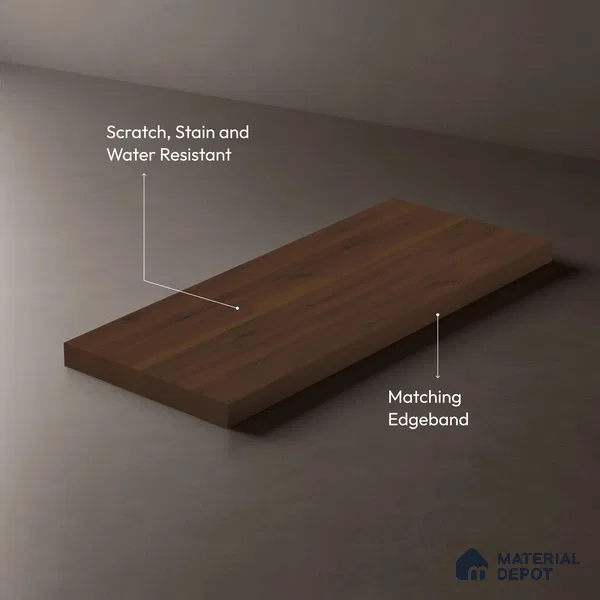 Wooden Look LM 02874 Dare Walnut 8 ft x 4 ft Zero Soft Matt Finish Decorative Laminate - 1 mm | Suitable for TV Unit, Wardrobe, Kitchen Cabinets