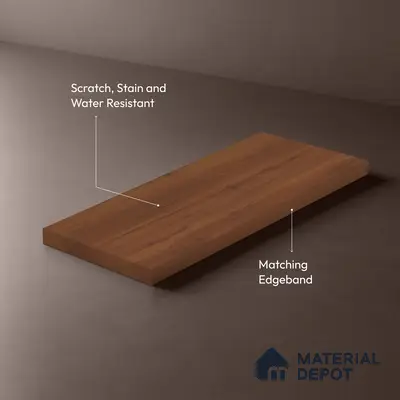 Wooden Look LM 02875 Cinnamon 8 ft x 4 ft Zero Soft Matt Finish Decorative Laminate - 1 mm | Suitable for TV Unit, Wardrobe, Kitchen Cabinets