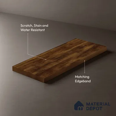 Wooden Look LM 02885 Kenya Wooden 8 ft x 4 ft Zontal Line Finish Decorative Laminate - 1 mm | Suitable for TV Unit, Wardrobe, Kitchen Cabinets