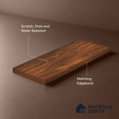 Wooden Look LM 02886 Bronze Musk 8 ft x 4 ft Phoenix Finish Decorative Laminate - 1 mm | Suitable for TV Unit, Wardrobe, Kitchen Cabinets