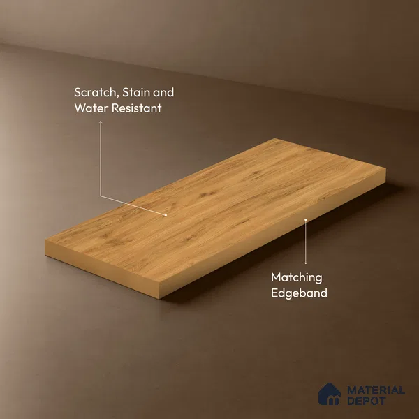 Wooden Look LM 02892 Swiss Woos Light 8 ft x 4 ft Zero Soft Matt Finish Decorative Laminate - 1 mm | Suitable for TV Unit, Wardrobe, Kitchen Cabinets