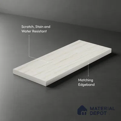 Wooden Look LM 02893 Ice Burg 8 ft x 4 ft Hydra Bark Finish Decorative Laminate - 1 mm | Suitable for TV Unit, Wardrobe, Kitchen Cabinets
