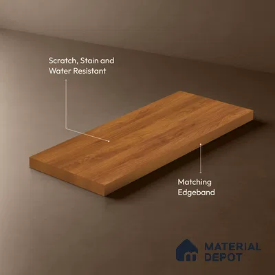 Wooden Look LM 02901 Balsa Yellow 8 ft x 4 ft Zero Soft Matt Finish Decorative Laminate - 1 mm | Suitable for TV Unit, Wardrobe, Kitchen Cabinets