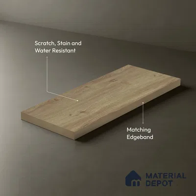 Wooden Look LM 02934 Highland Dark 8 ft x 4 ft Natura Finish Decorative Laminate - 1 mm | Suitable for TV Unit, Wardrobe, Kitchen Cabinets