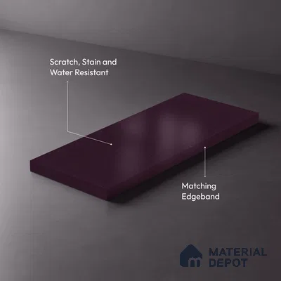 Textured Solid Look LM 02937 Metallic Dark Purple 8 ft x 4 ft Textura Finish Decorative Laminate - 1 mm | Suitable for TV Unit, Wardrobe, Kitchen Cabinets