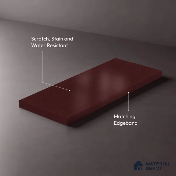 Textured Solid Look LM 02939 Metallic Choco 8 ft x 4 ft Textura Finish Decorative Laminate - 1 mm | Suitable for TV Unit, Wardrobe, Kitchen Cabinets