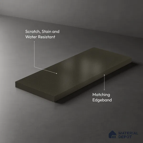 Textured Solid Look LM 02940 Metallic Brown 8 ft x 4 ft Textura Finish Decorative Laminate - 1 mm | Suitable for TV Unit, Wardrobe, Kitchen Cabinets