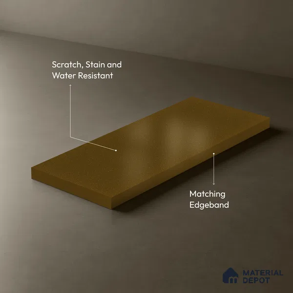 Textured Solid Look LM 02941 Metallic Coffee 8 ft x 4 ft Textura Finish Decorative Laminate - 1 mm | Suitable for TV Unit, Wardrobe, Kitchen Cabinets