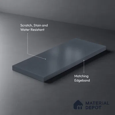 Textured Solid Look LM 02944 Metallic Blue 8 ft x 4 ft Textura Finish Decorative Laminate - 1 mm | Suitable for TV Unit, Wardrobe, Kitchen Cabinets