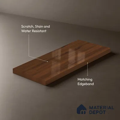 Wooden Look LM 02957 Buxus 8 ft x 4 ft High Gloss Finish Decorative Laminate - 1 mm | Suitable for TV Unit, Wardrobe, Kitchen Cabinets