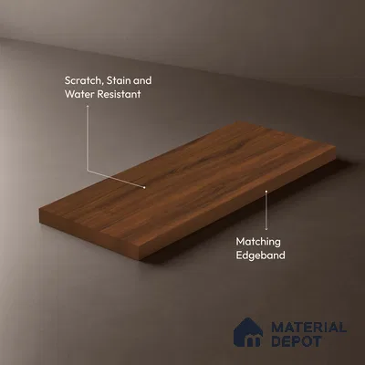 Wooden Look LM 02982 Buxus 8 ft x 4 ft Suede Finish Decorative Laminate - 1 mm | Suitable for TV Unit, Wardrobe, Kitchen Cabinets
